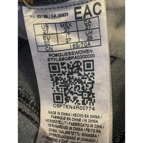 GUESS Los Angeles Tamara Skinny Jeans Womens Size 27 Blue Denim Cotton High Rise - Picture 9 of 9